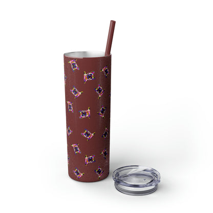 Frenchie Friends Skinny Tumbler with Straw, 20 oz (multiple colors)