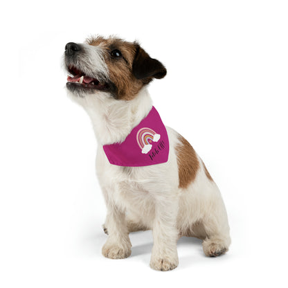 Rainbow Fetch Off Pet Collar Bandana (magenta)