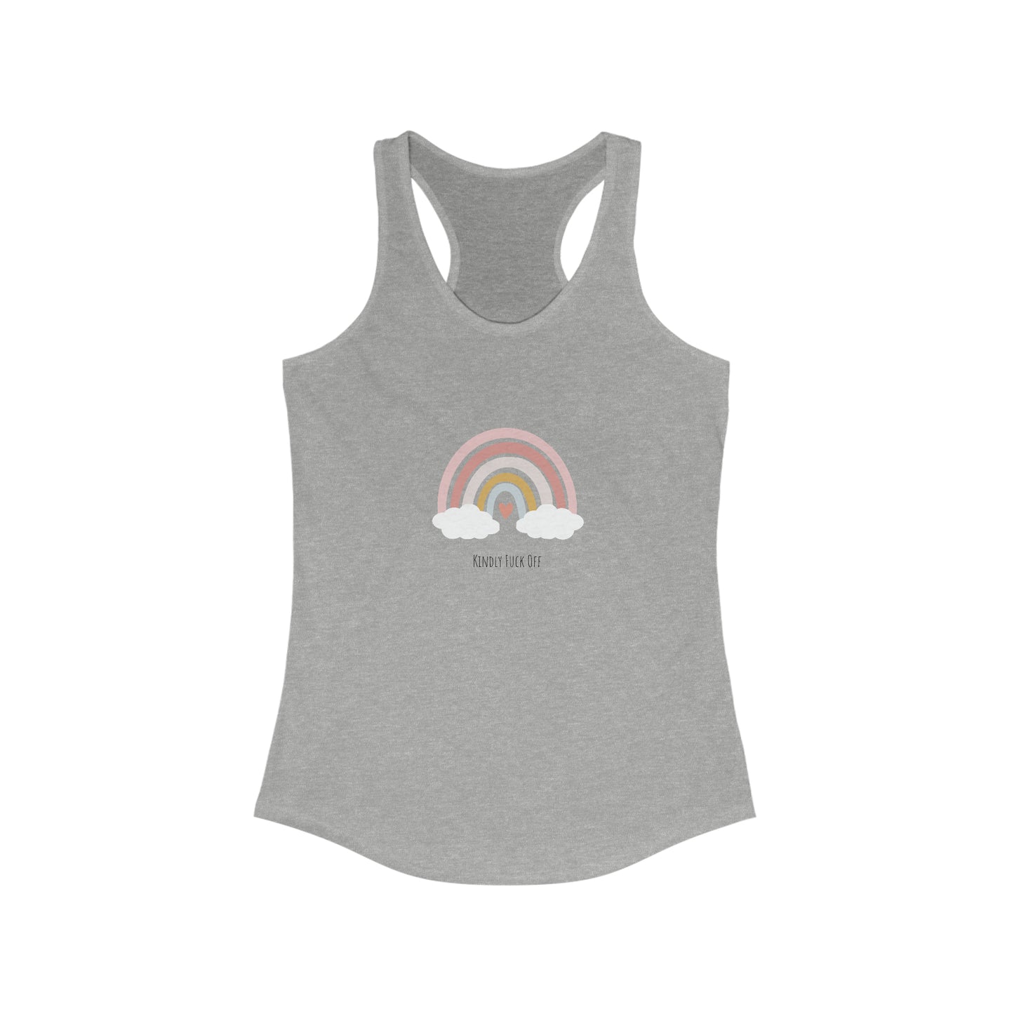 Rainbow Racerback Tank- Kindly Fuck Off