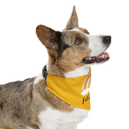 Rainbow Fetch Off Collar Bandana (yellow)