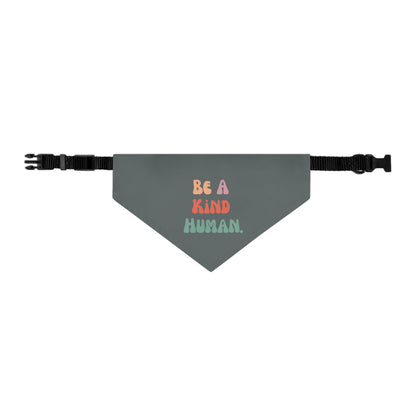 Kind Human Pet Collar Bandana (dark grey)