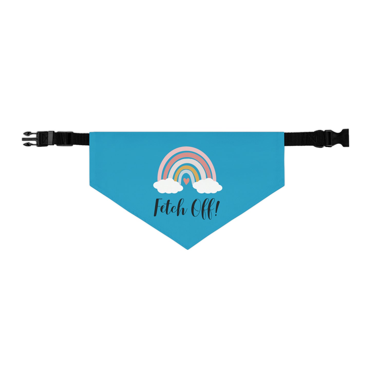 Rainbow Fetch Off Collar Bandana (turquoise)