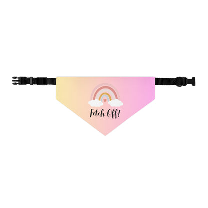 Rainbow Fetch Off Collar Bandana (pink/yellow)