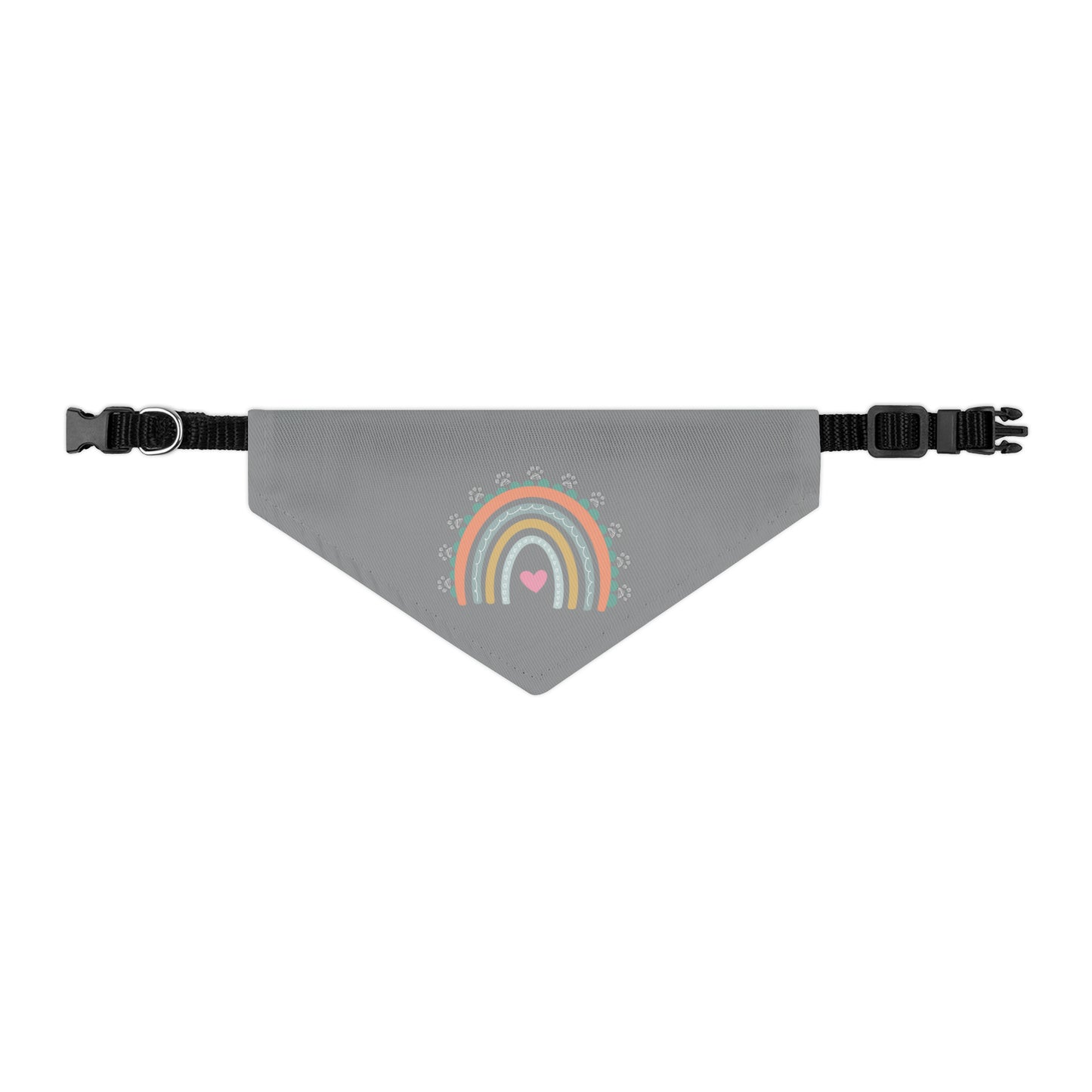 Pawsome Rainbow Pet Collar Bandana (grey)