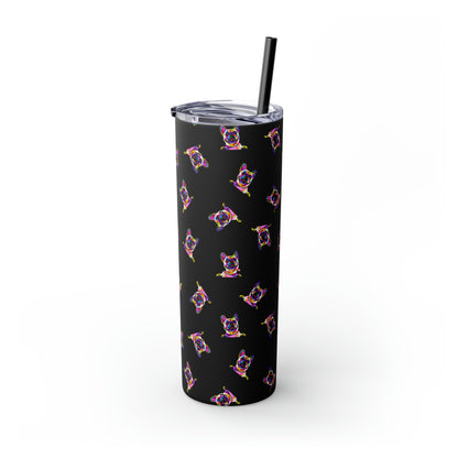 Frenchie Friends Skinny Tumbler with Straw, 20 oz (multiple colors)