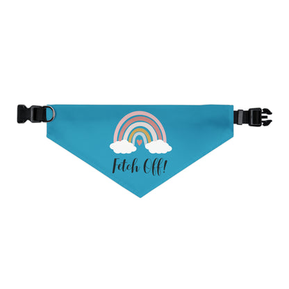 Rainbow Fetch Off Collar Bandana (turquoise)