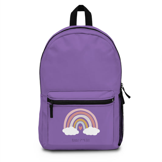 Rainbow Backpack - Kindly F**K Off (purple)