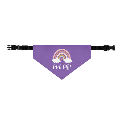 Rainbow Fetch Off Collar Bandana (purple)