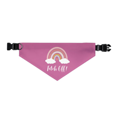 Rainbow Fetch Off Collar Bandana (pink)