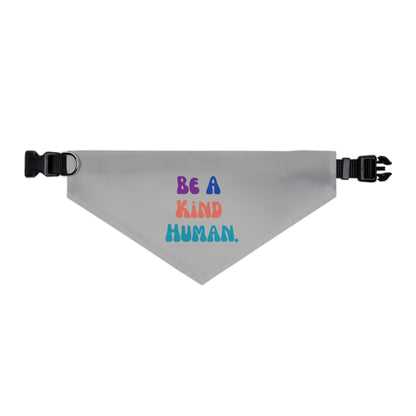 Kind Human Pet Collar Bandana (light grey)