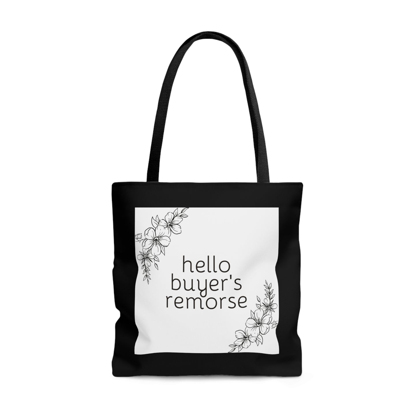 Buyer's Remorse Black Tote Bag