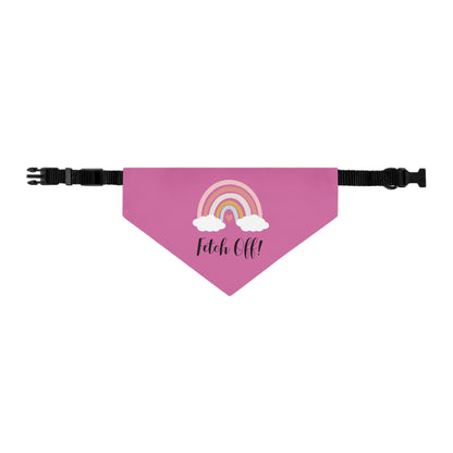 Rainbow Fetch Off Collar Bandana (light pink)