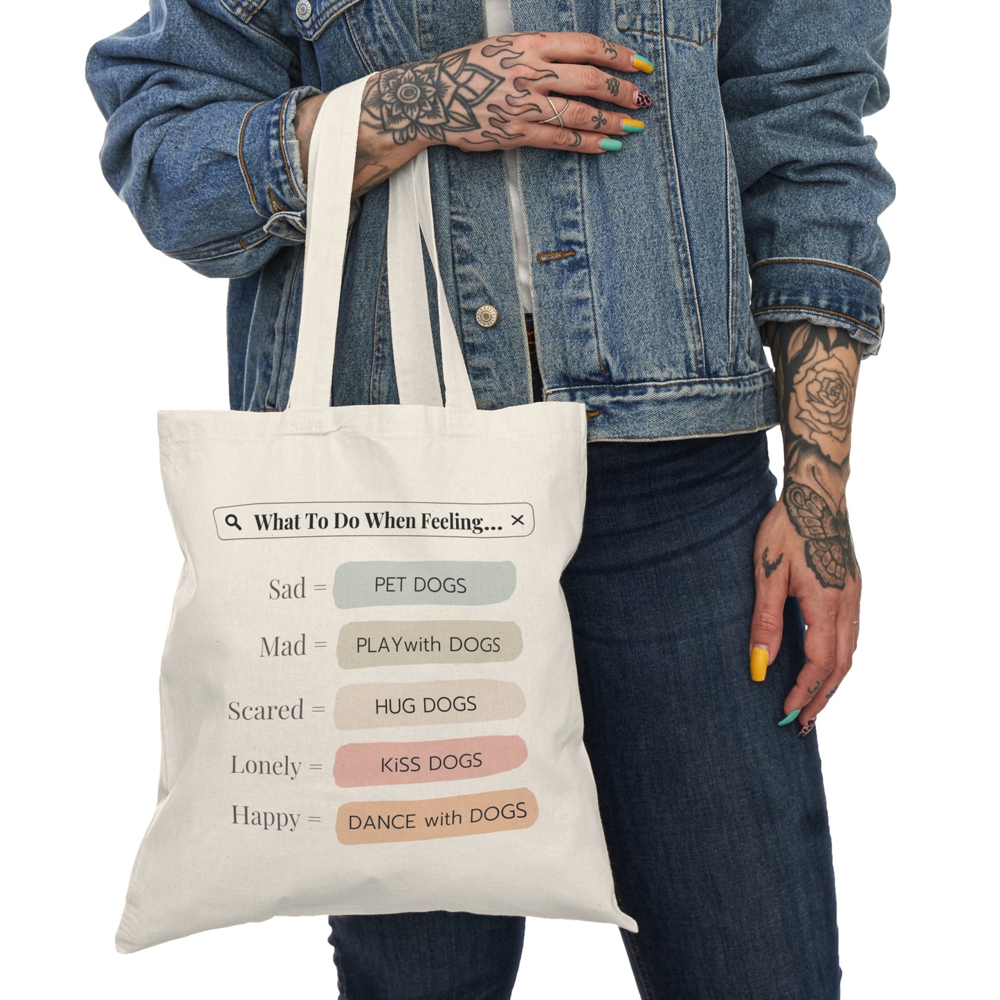 Pawsitively Comforting Natural Tote Bag