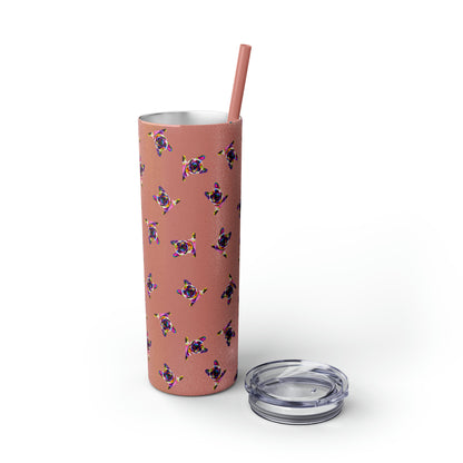 Frenchie Friends Skinny Tumbler with Straw, 20 oz (multiple colors)