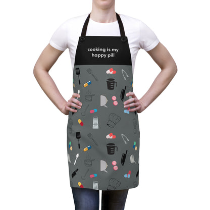 Happy Chef Kitchen Apron (grey)