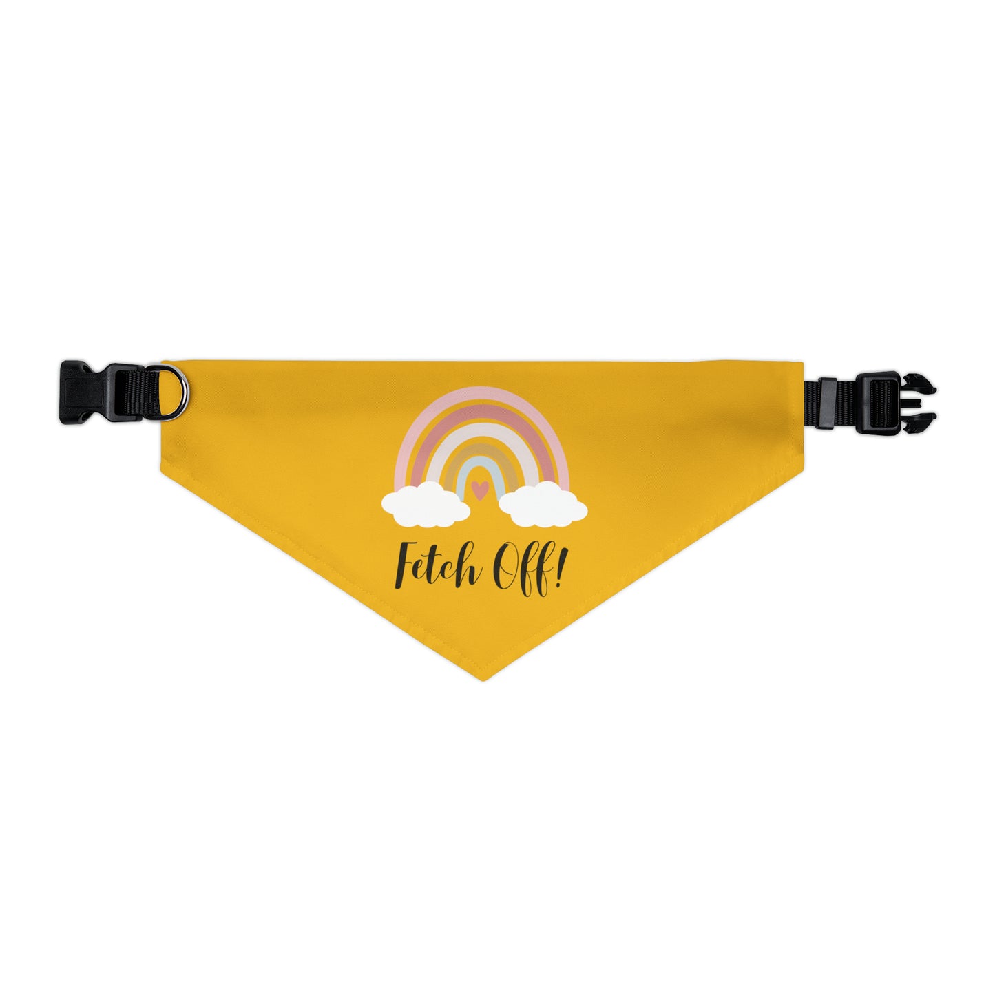 Rainbow Fetch Off Collar Bandana (yellow)