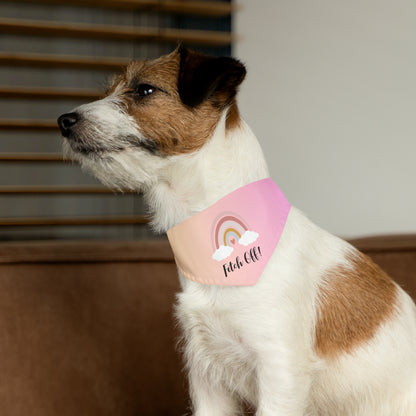 Rainbow Fetch Off Collar Bandana (pink/yellow)