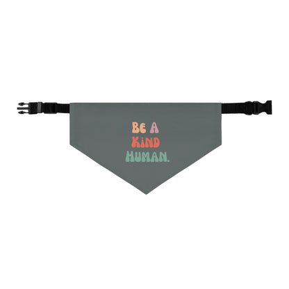 Kind Human Pet Collar Bandana (dark grey)