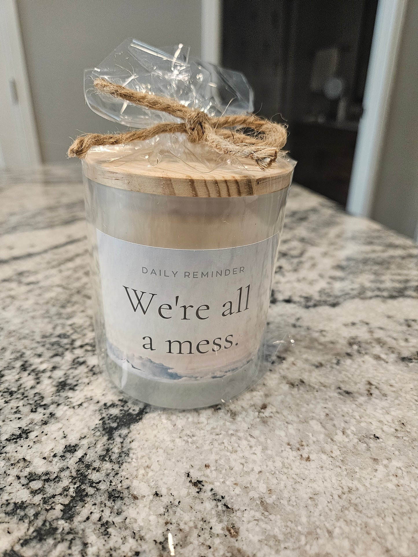 Embrace the Mess Candle Frosted Glass 11 oz