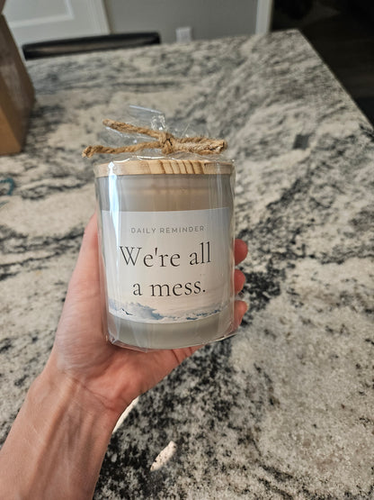 Embrace the Mess Candle Frosted Glass 11 oz