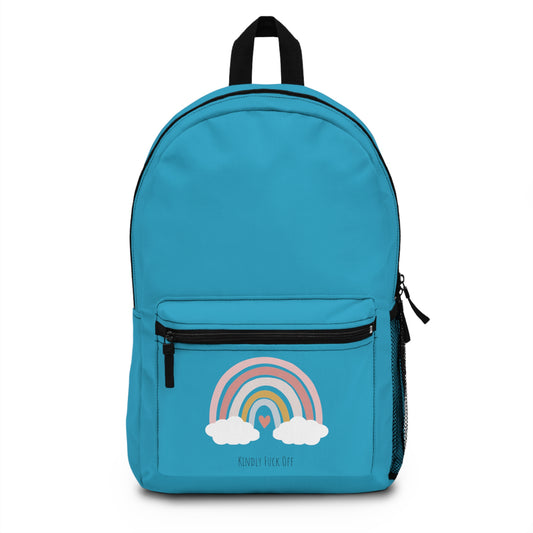 Rainbow Backpack - Kindly Fuck Off (turquoise)