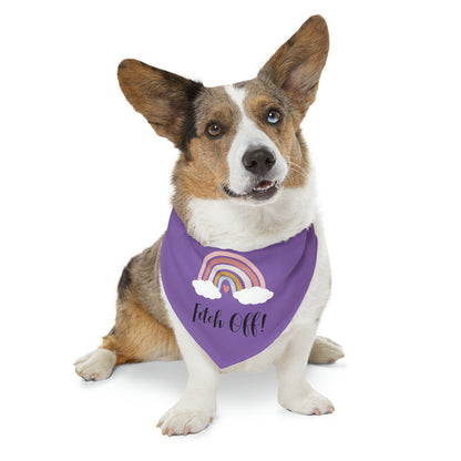 Rainbow Fetch Off Collar Bandana (purple)