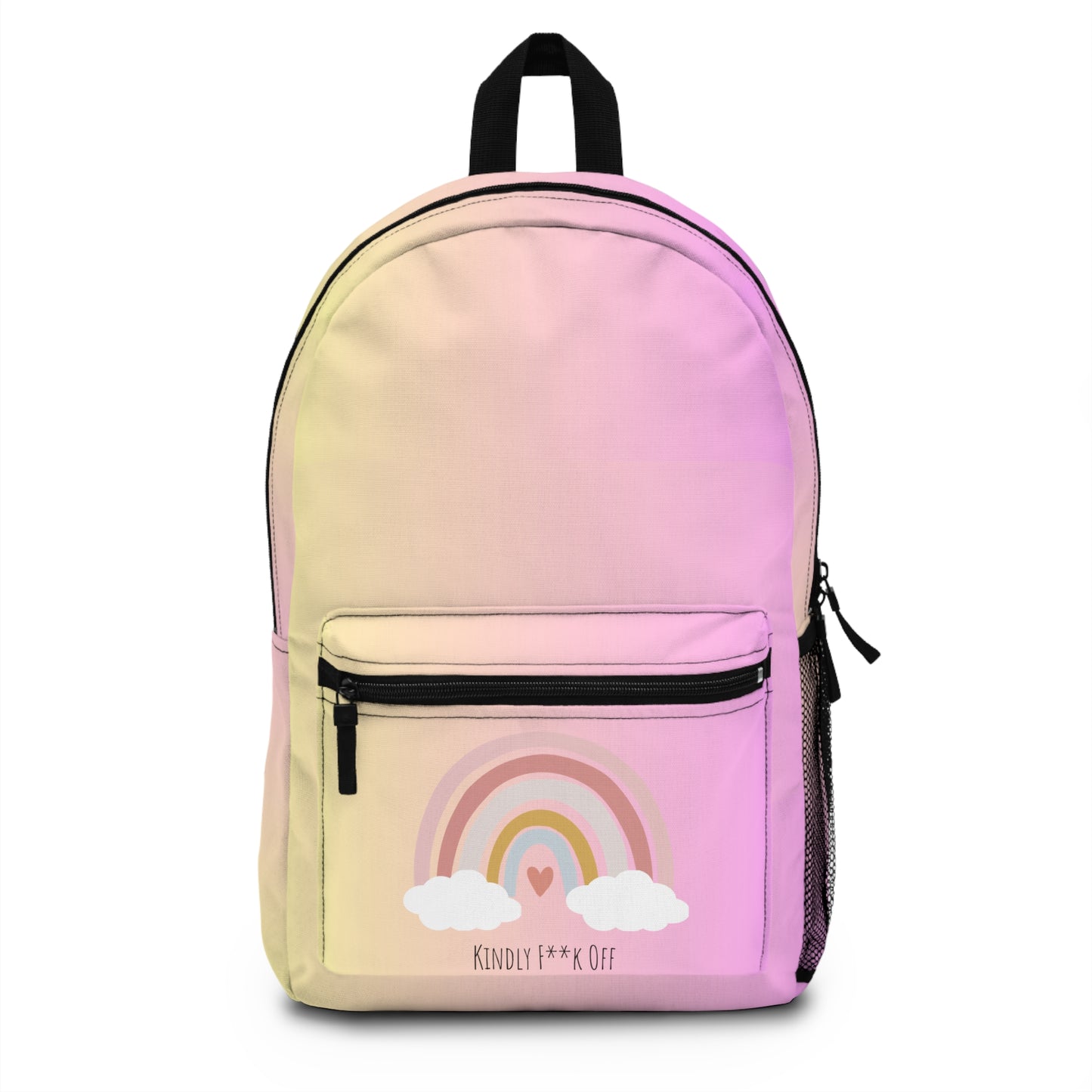 Rainbow Backpack - Kindly F**K Off (pink)