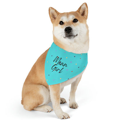 Mean Girl Pet Collar Bandana (teal)