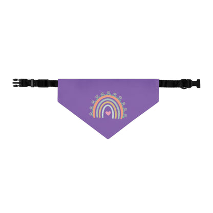 Pawsome Rainbow Pet Collar Bandana (light purple)