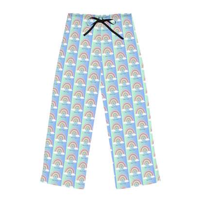 Rainbow Jersey Knit Pajama Pants - Kindly F**K Off (blue)