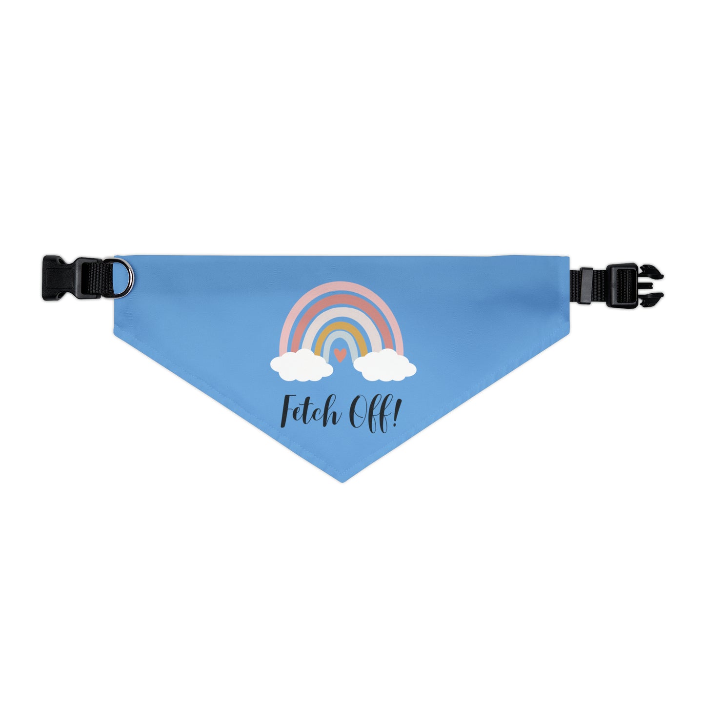 Rainbow Fetch Off Collar Bandana (light blue)