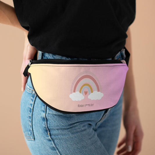 Rainbow Fanny Pack - Kindly F**K Off (pink)