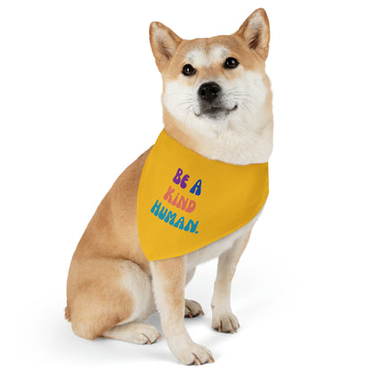 Kind Human Pet Collar Bandana (yellow)