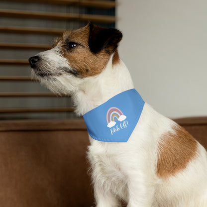 Rainbow Fetch Off Collar Bandana (blue)