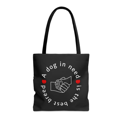 Paws with Purpose Tote Bag (black)