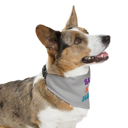 Kind Human Pet Collar Bandana (light grey)