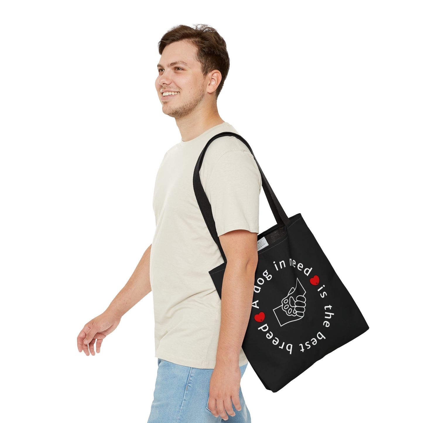 Paws with Purpose Tote Bag (black)