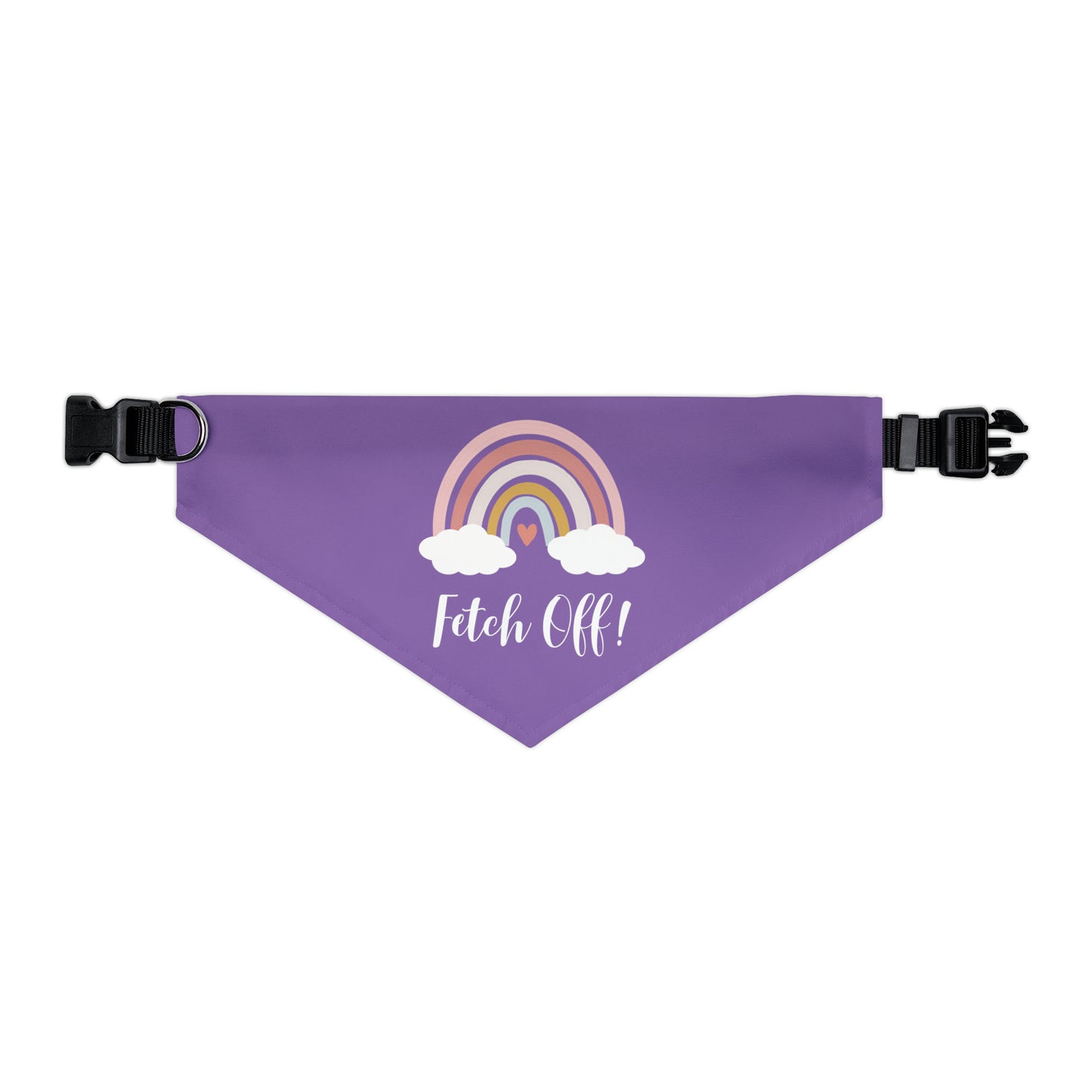 Rainbow Fetch Off Collar Bandana (purple)