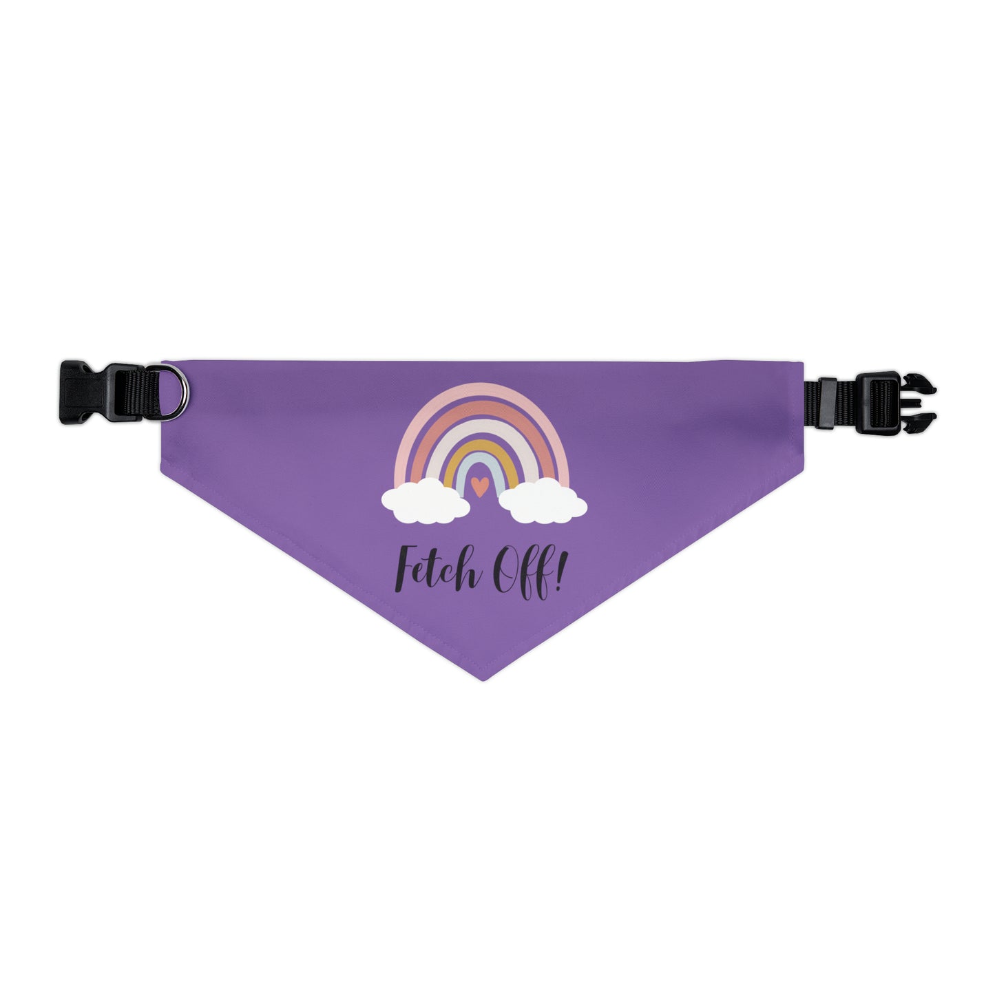 Rainbow Fetch Off Collar Bandana (purple)