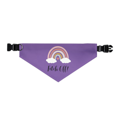 Rainbow Fetch Off Collar Bandana (purple)