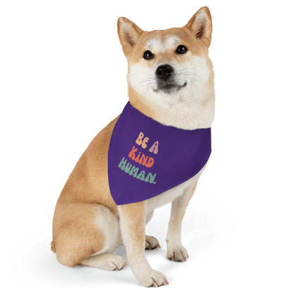 Kind Human Pet Collar Bandana (dark purple)