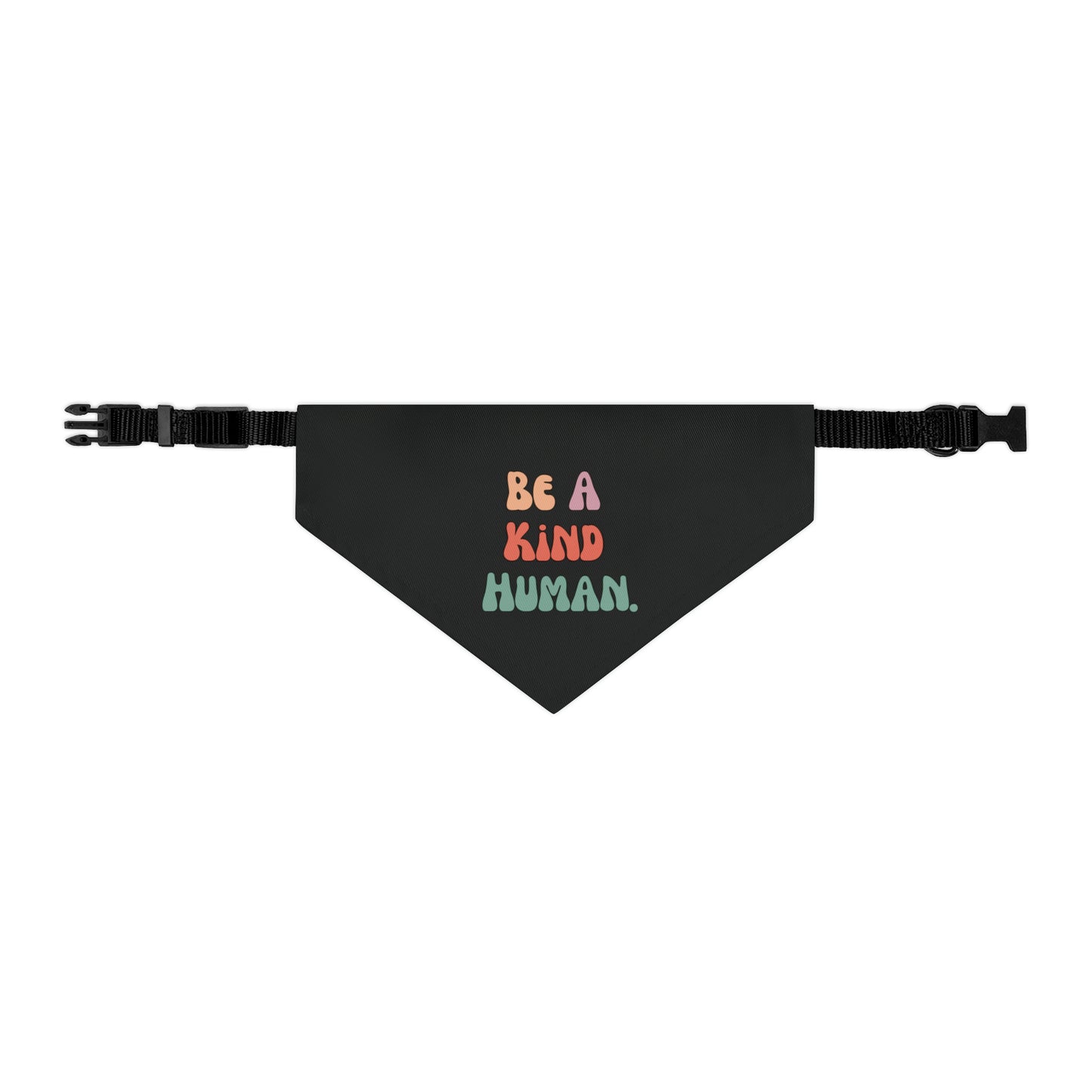 Kind Human Pet Collar Bandana (black)