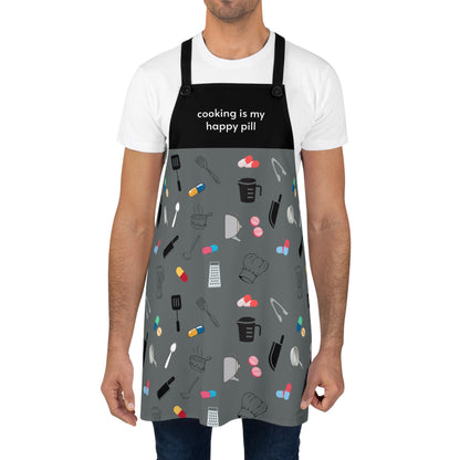 Happy Chef Kitchen Apron (grey)