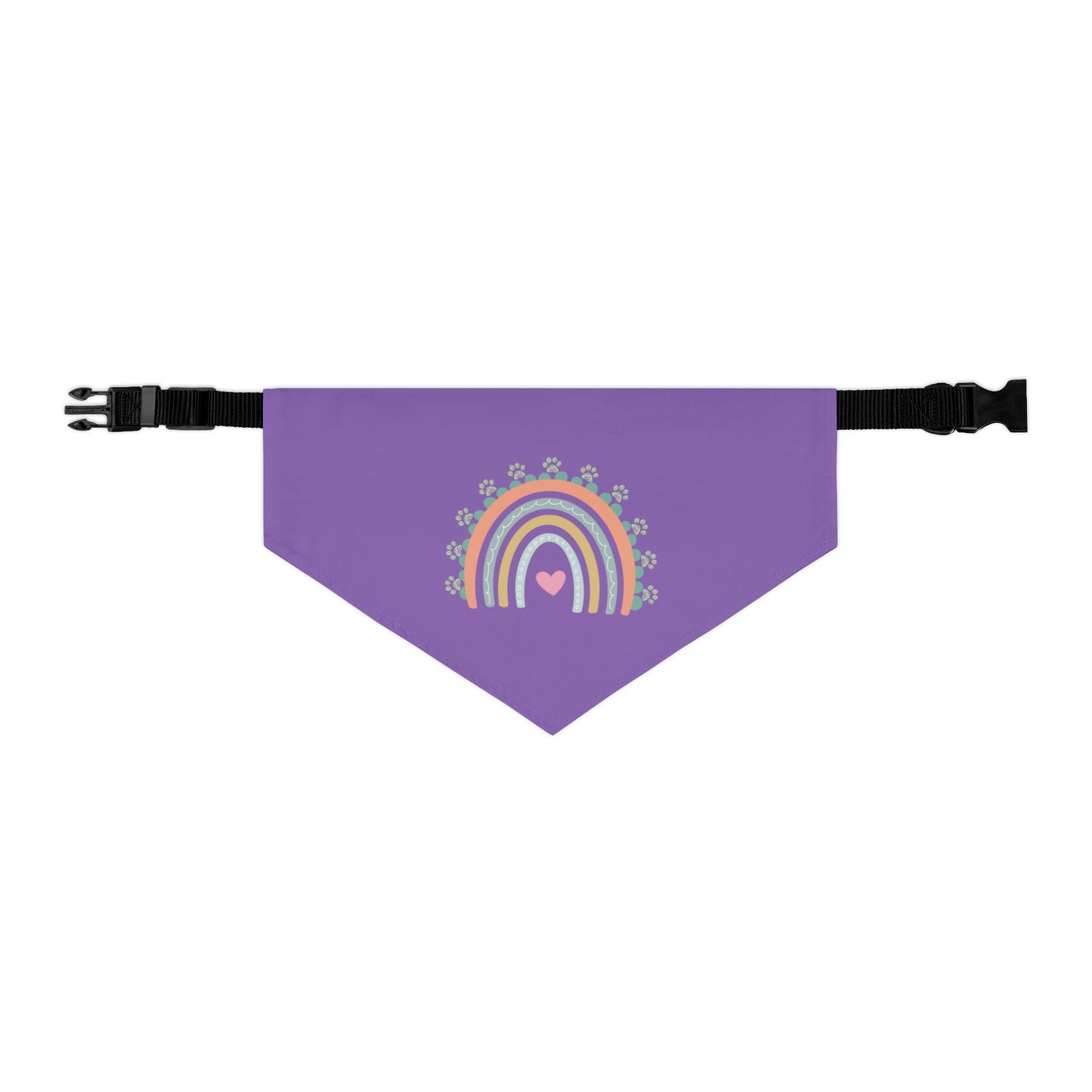 Pawsome Rainbow Pet Collar Bandana (light purple)