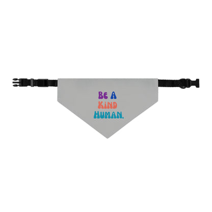 Kind Human Pet Collar Bandana (light grey)