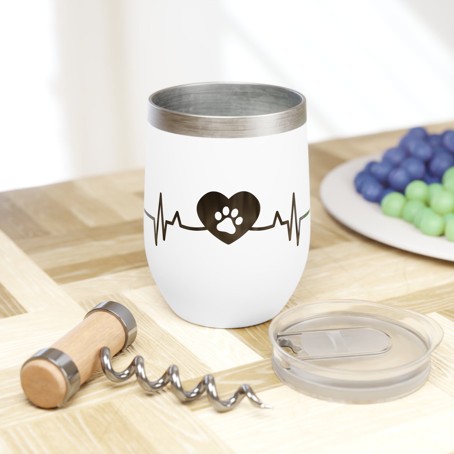 Paws and Hearts: Tumbler 12 oz (multiple colors)