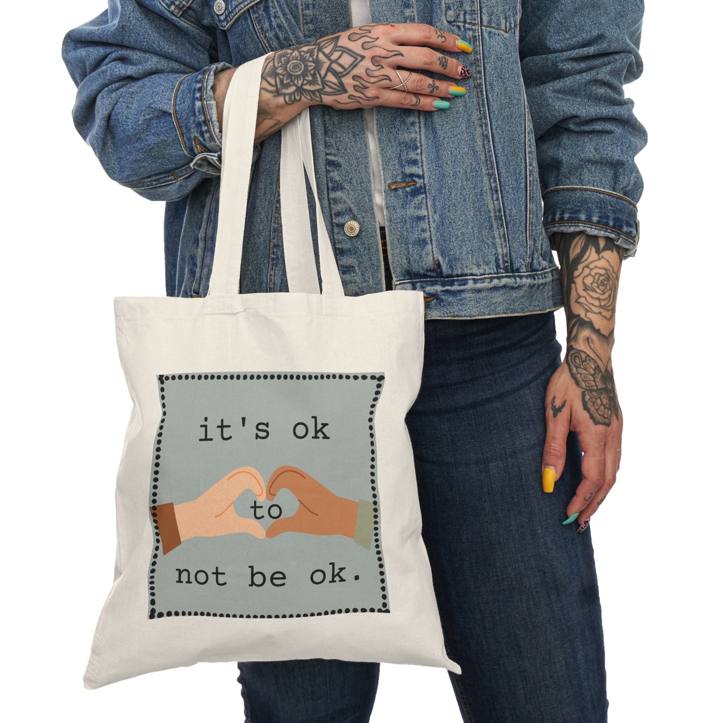 Hands and Heart Natural Tote Bag