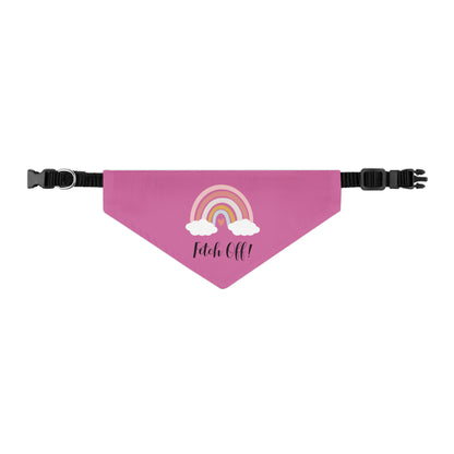 Rainbow Fetch Off Collar Bandana (light pink)