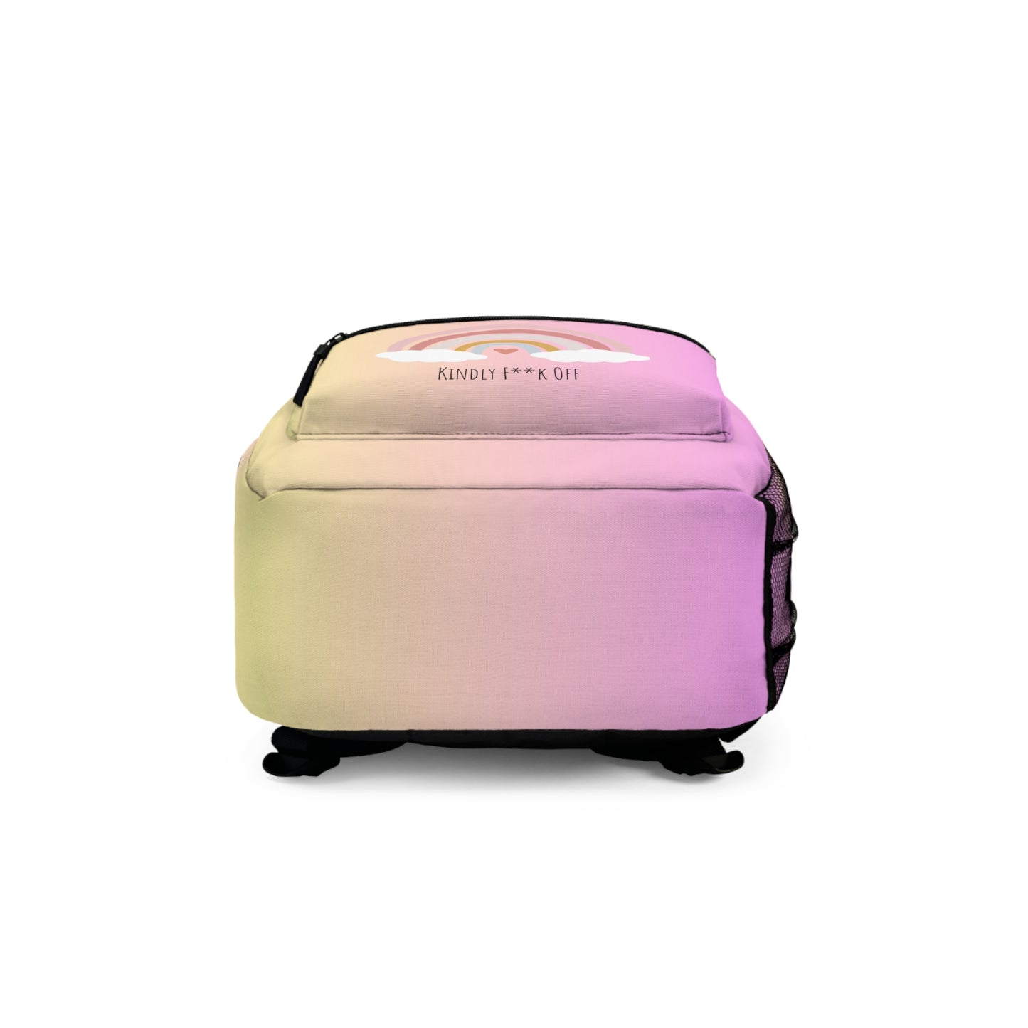 Rainbow Backpack - Kindly F**K Off (pink)