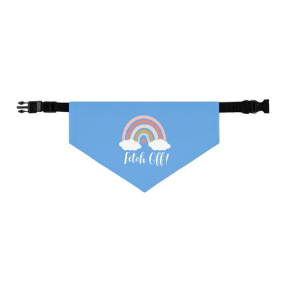 Rainbow Fetch Off Collar Bandana (blue)